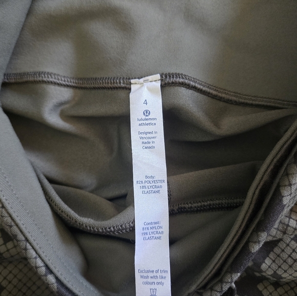 Lululemon Wunder Under Cropped Leggings Ziggy Snake Green Gator Size 4 - Picture 6 of 6